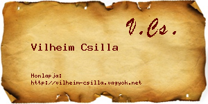 Vilheim Csilla névjegykártya